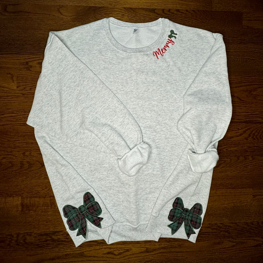 Merry Side Bows Crewneck