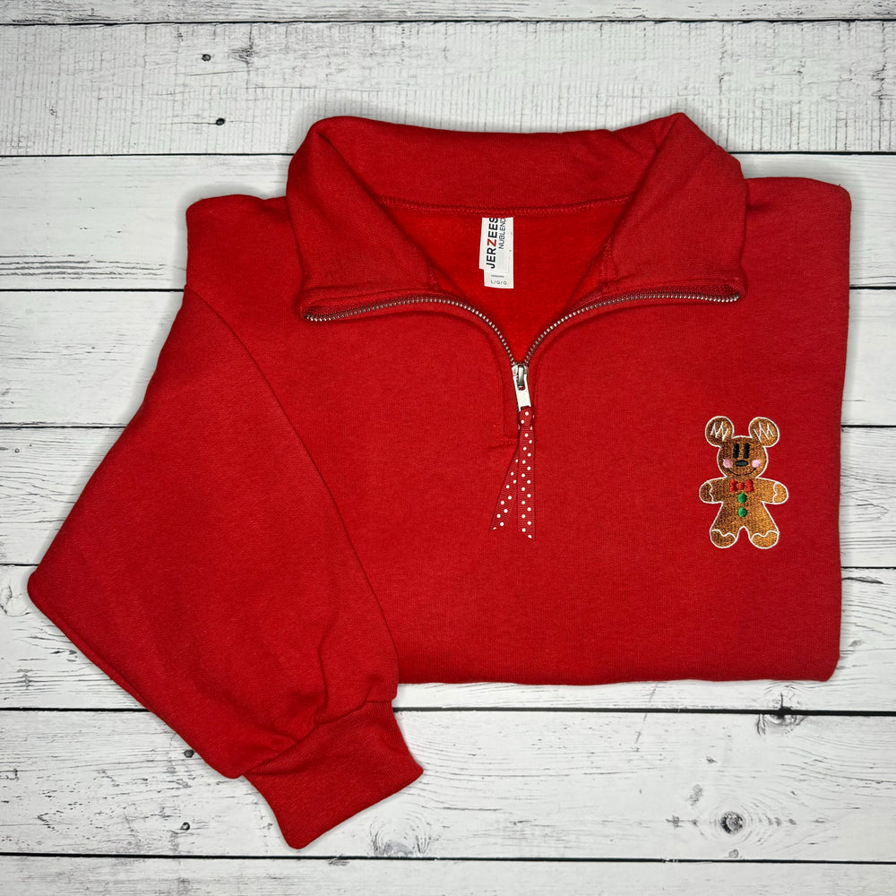 
                      
                        Gingerbread Boy Red Quarter Zip
                      
                    