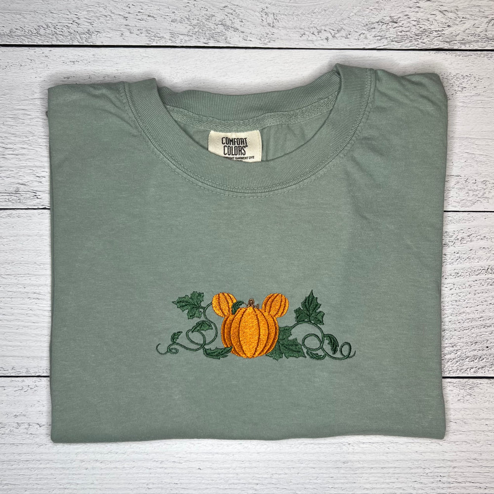 Pumpkin and Vine Green Tee