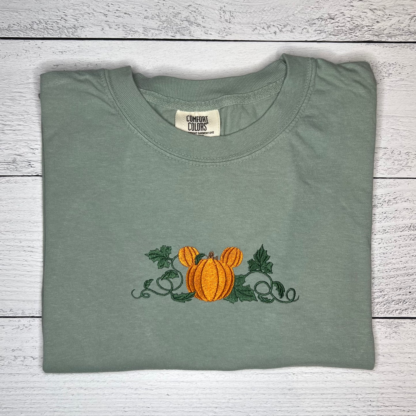 Pumpkin and Vine Green Tee