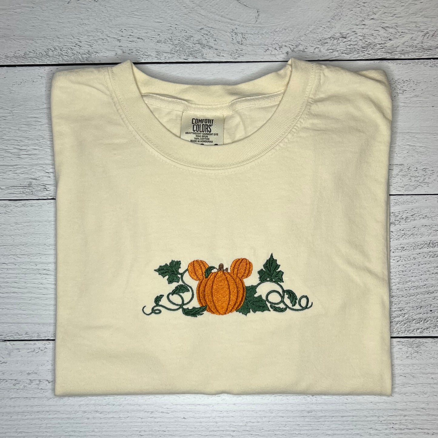 Pumpkin and Vine Ivory Tee